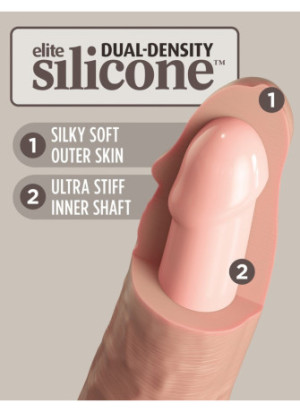 9" Vibrating + Dual Density Silicone Cock with Remote